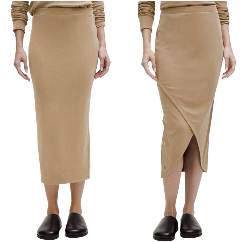 Lululemon Athletica Drapey Softstreme Column Midi Skirt NWT (W)